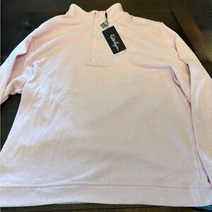 Walter Hagen men’s XL Light Pink Athletic Pullover half zip NWT